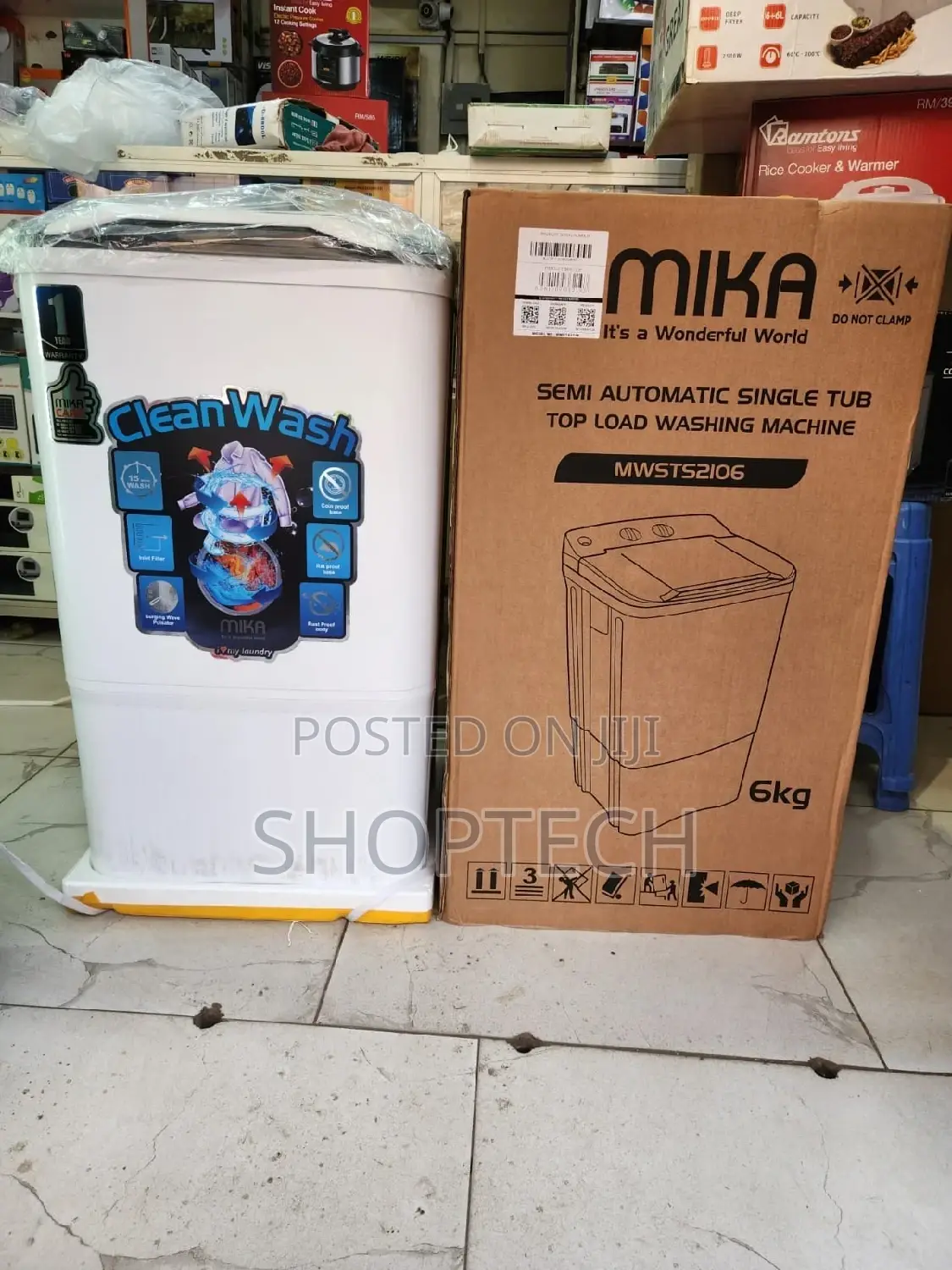 Mika 6kg Single Tub Washing Machine