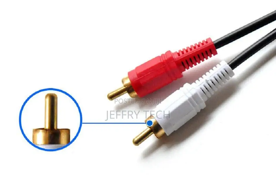 3.5mm AUX Female to 2RCA Male Plug Cable Stereo Audio Adapte