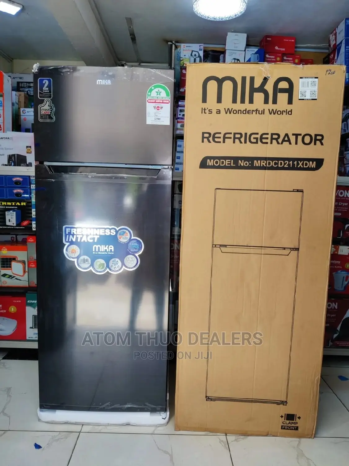 *Mika 211litres Fridge/ Refrigerator