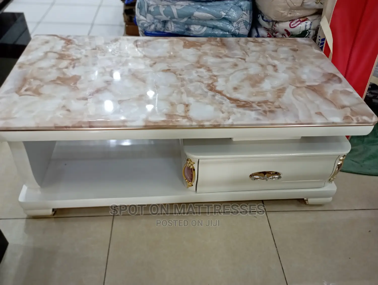 Pure Marble Coffee Table (With Matching TV Stand)