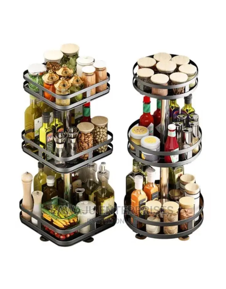 Multipurpose Rotating Spice Rack (Circular and Square)