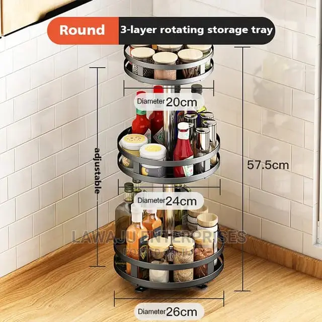 Multipurpose Rotating Spice Rack (Circular and Square)