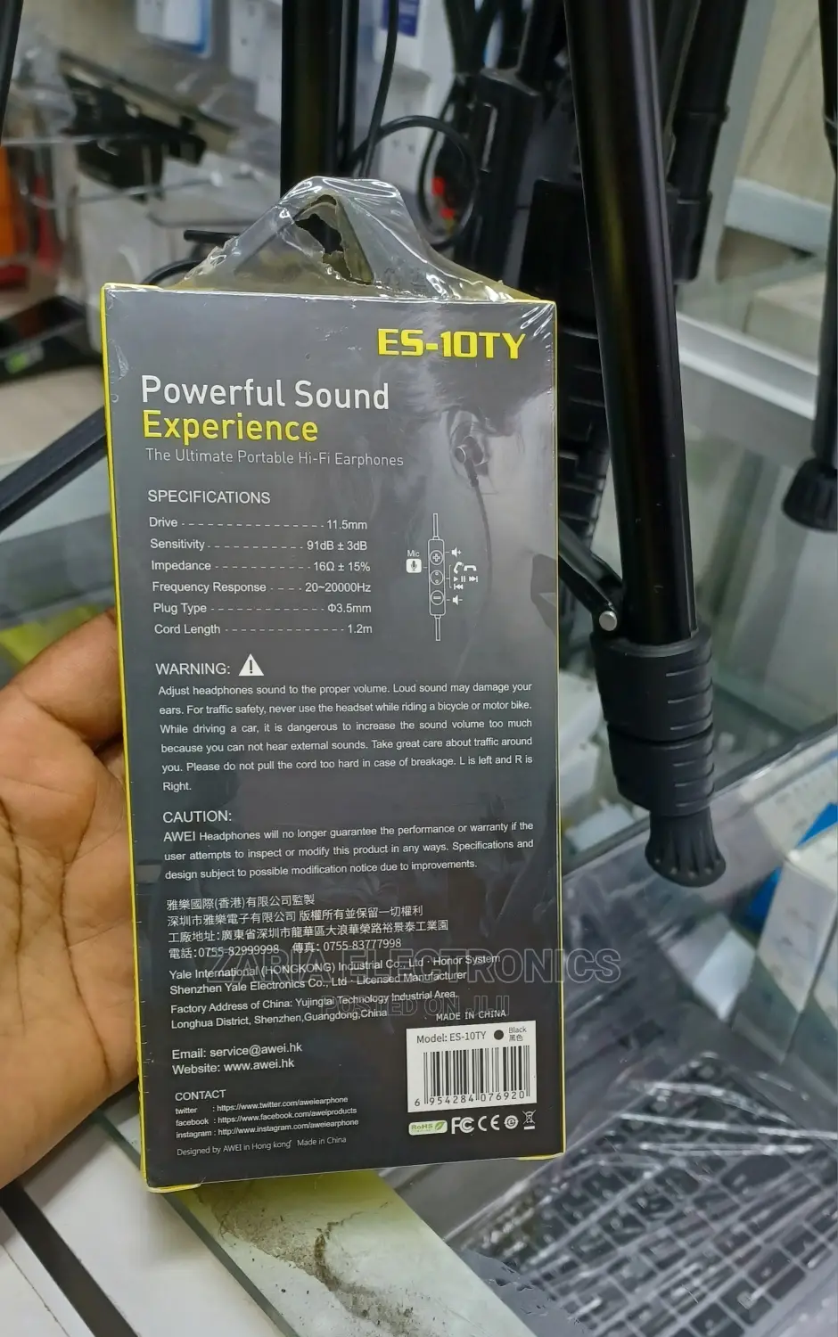 Awei Es-10ty Heavy Bass Earphones