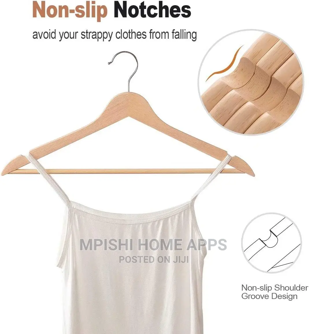 10pcs Wooden Clothes Hangers