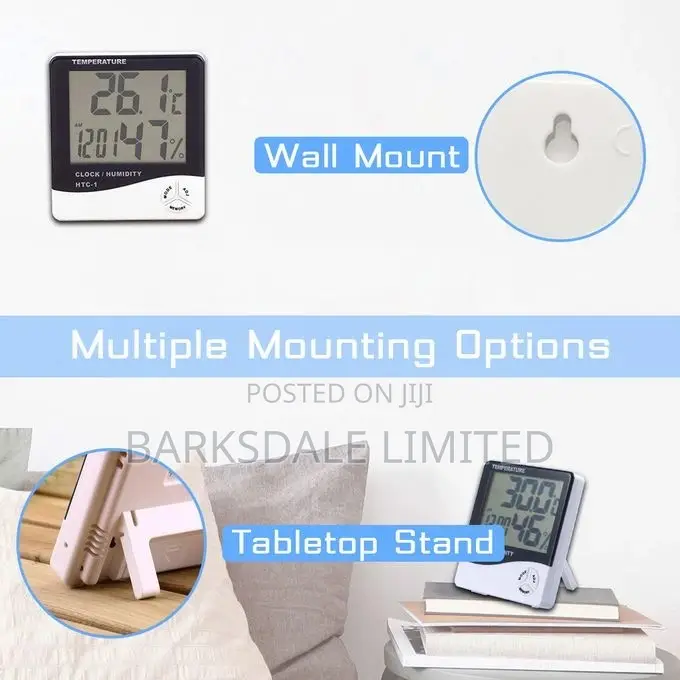 Digital Hygrometer Humidity Room Thermometer Alarm Clock
