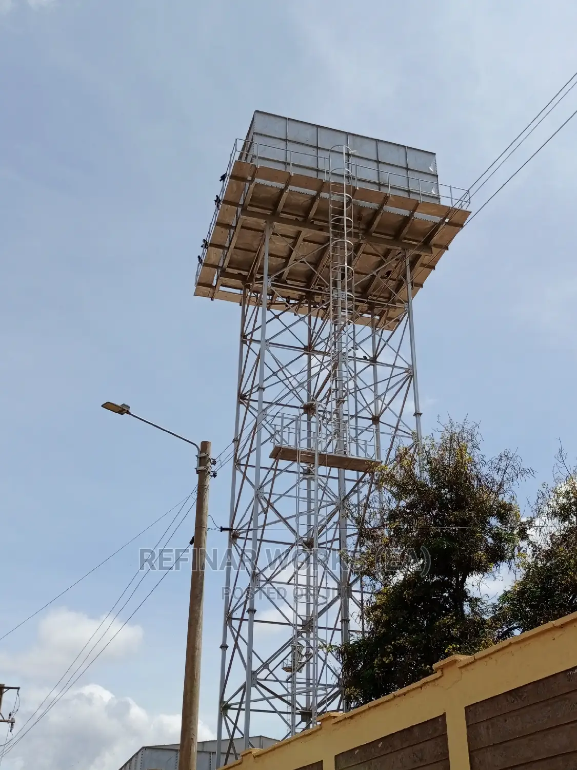 Steel Water Tower Construction Im Kenya and East Africa