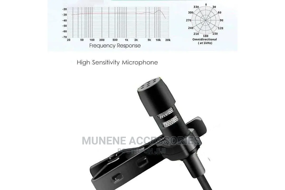 Clip-On Lapel Lavalier Mic Microphone TYPE C 3.5mm Recording