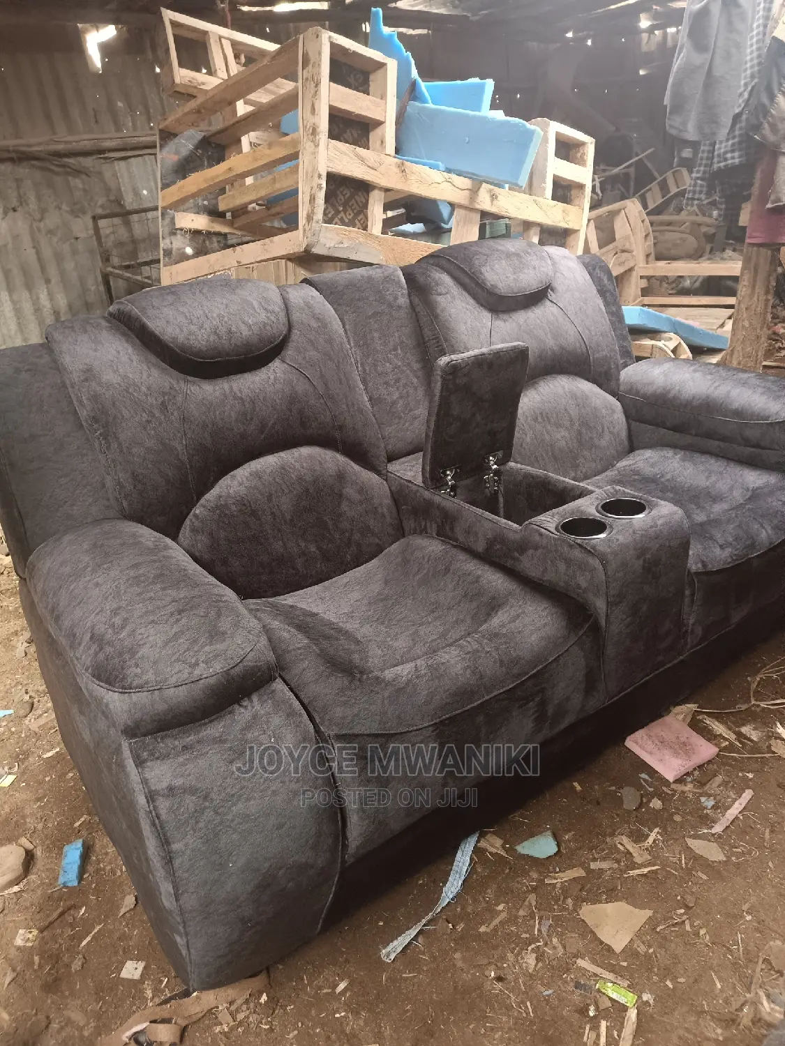 Recliner Seat 2 Seater Grey in Colour