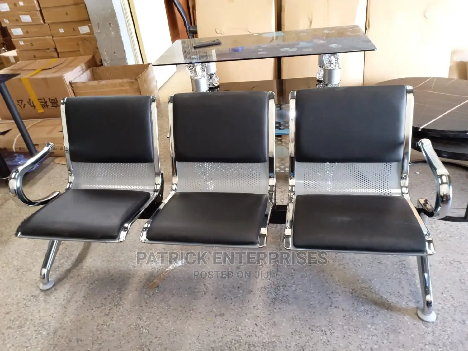 Imported Morden Bench Waiting Chairs 3 Seater Padded