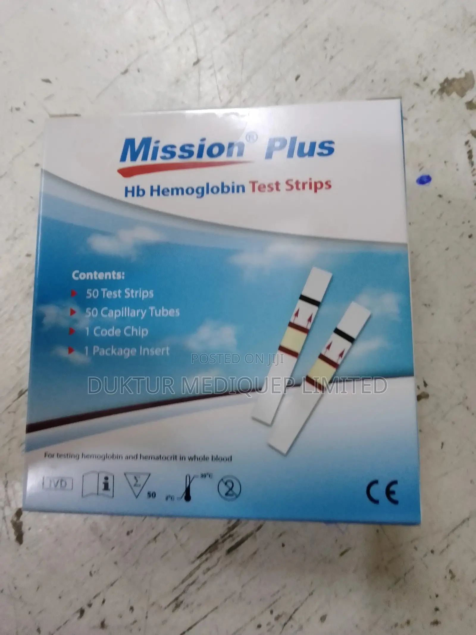 Hb Hemoglobin Test Strips 50 Strips