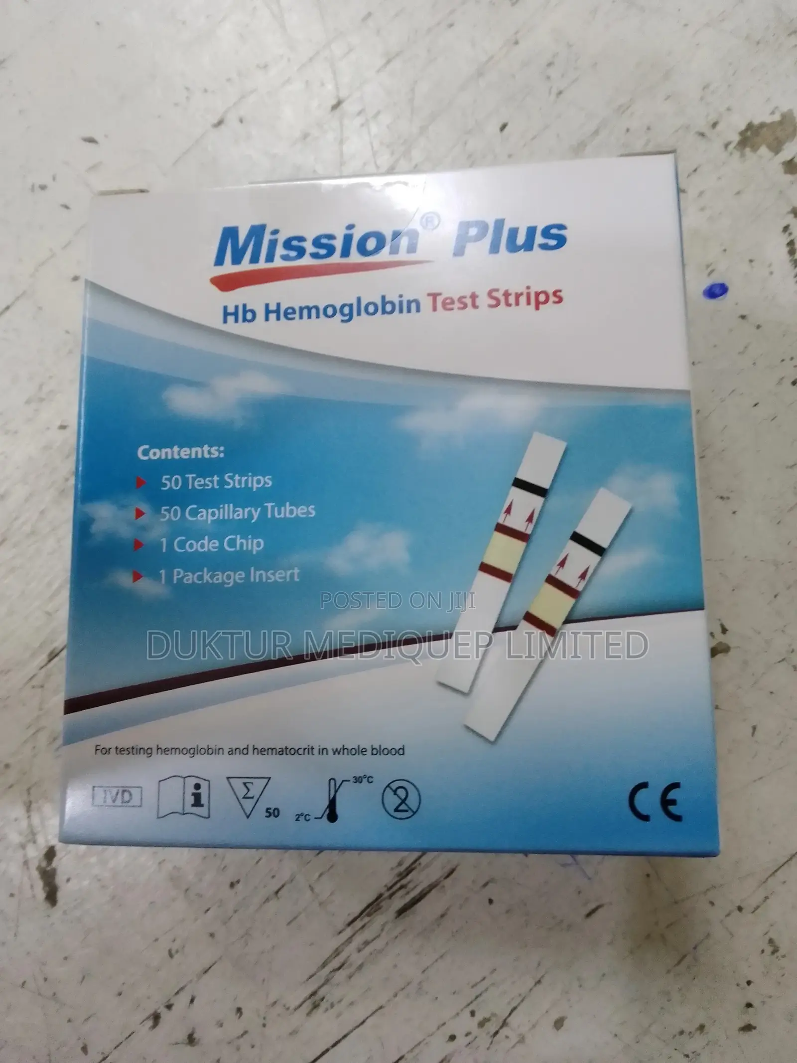 Hb Hemoglobin Test Strips 50 Strips