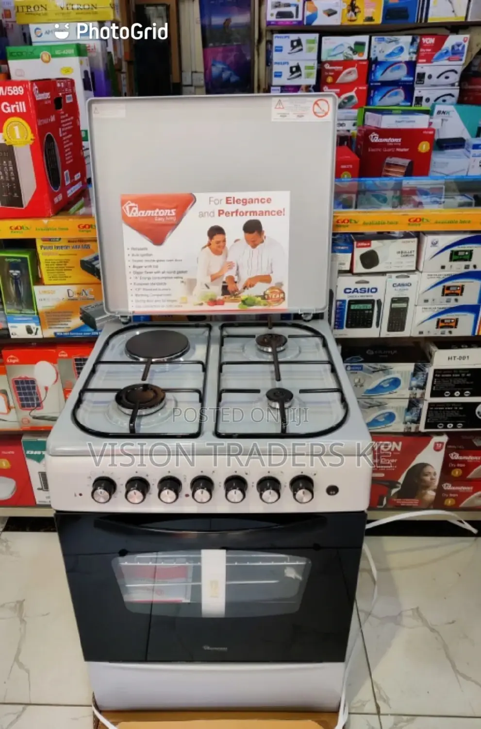 Ramtons Standing Cooker 60*60 3G+1E, Electric Oven.(RM 406 )
