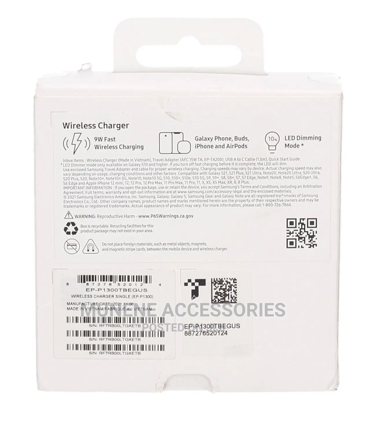 SAMSUNG Wireless Charger 9W Fast Charge Pad QI, GALAXY BUDS,