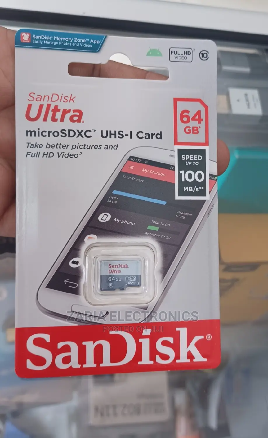 Micro 64gb Sandisk High Speed,/100mbps