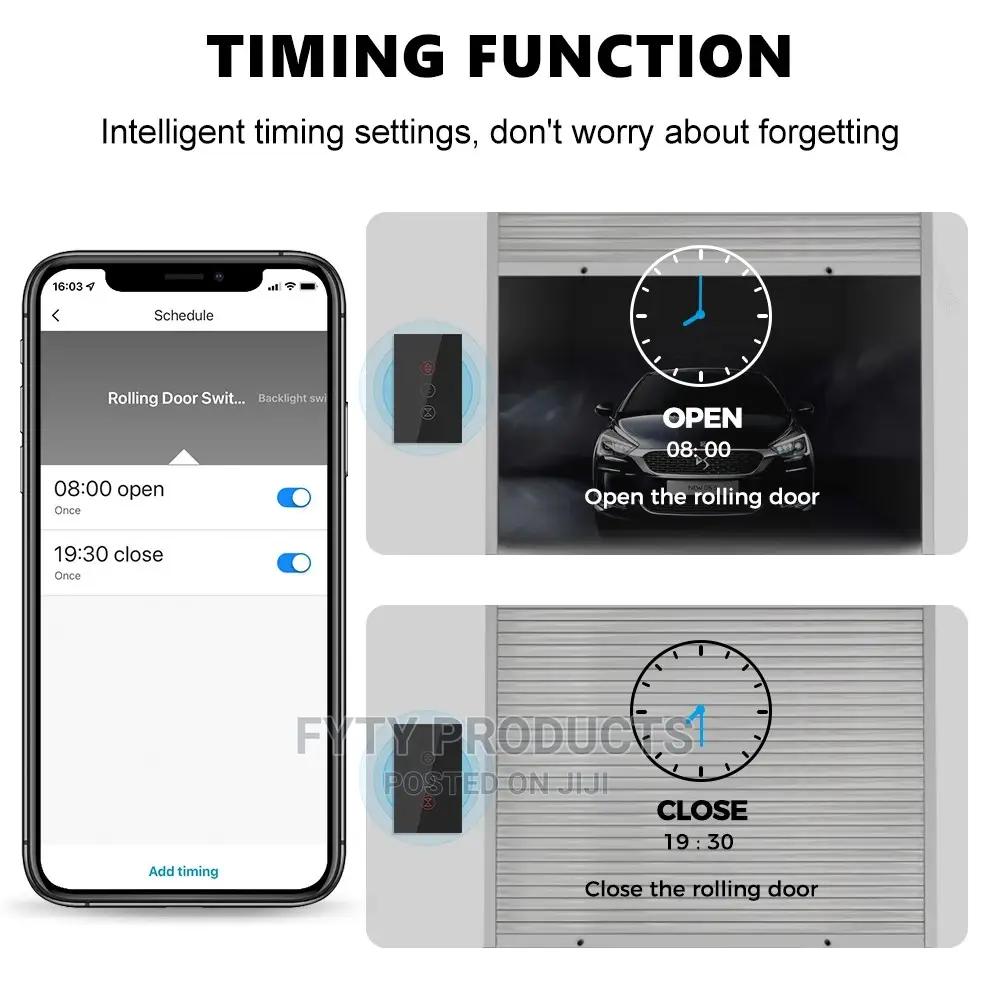 Smart Wifi Touch Switch Garage Rolling Door