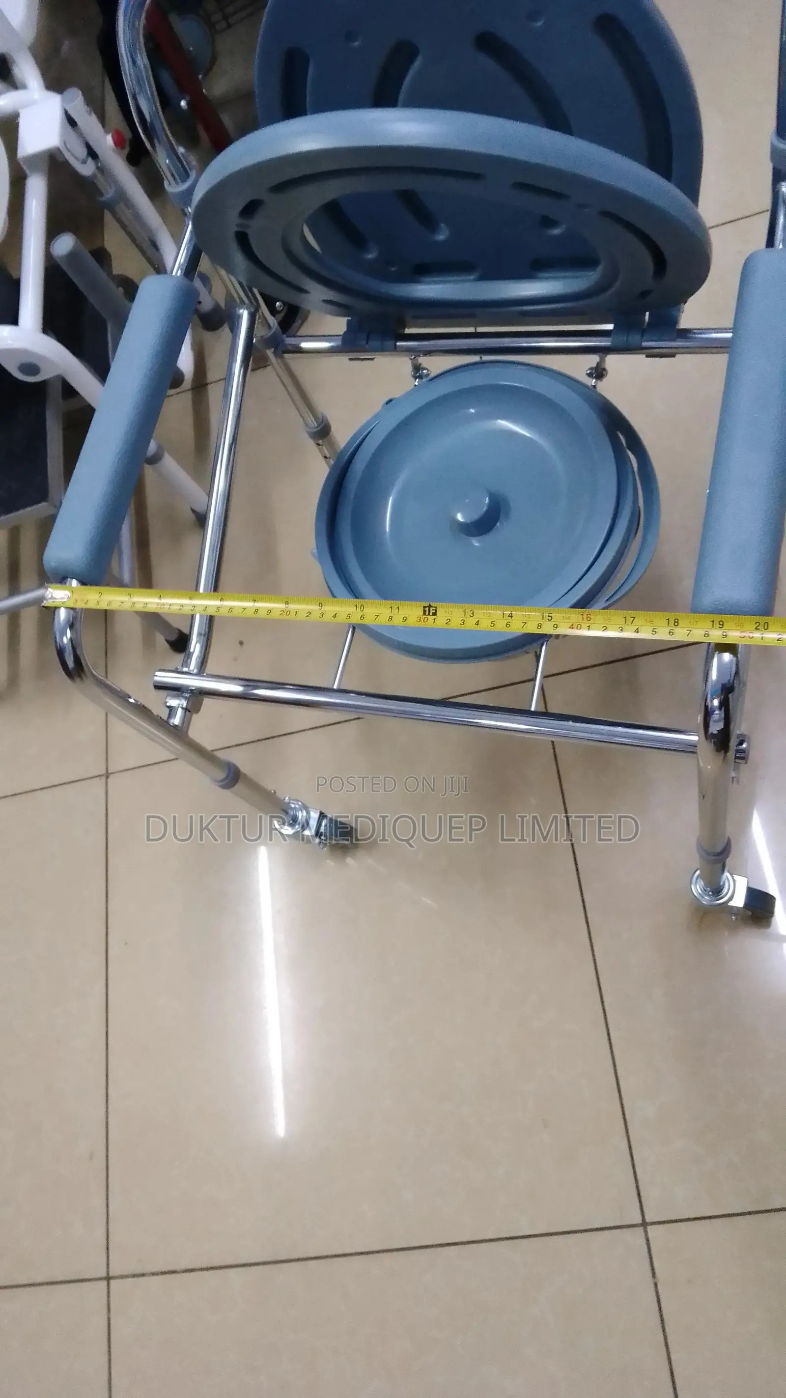 Foldable Portable Toilet Commode With Wheels