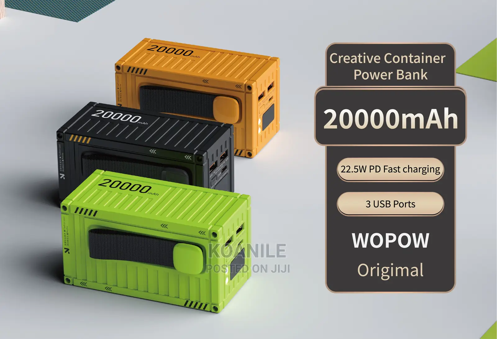 Wopow 20000mah Super Fast 22.5w Powerbank