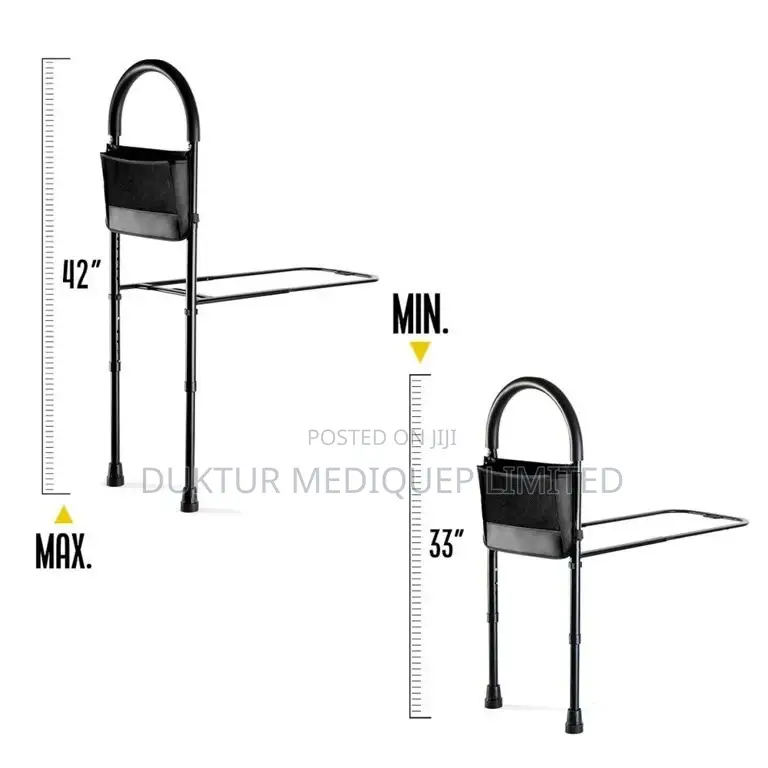 Bed Assist Rail Adjustable Heights With Storage Pocket