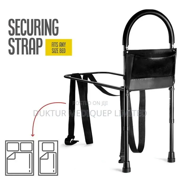 Bed Assist Rail Adjustable Heights With Storage Pocket