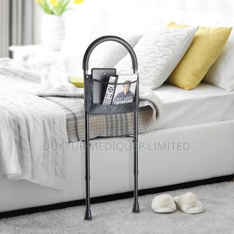 Bed Assist Rail Adjustable Heights With Storage Pocket
