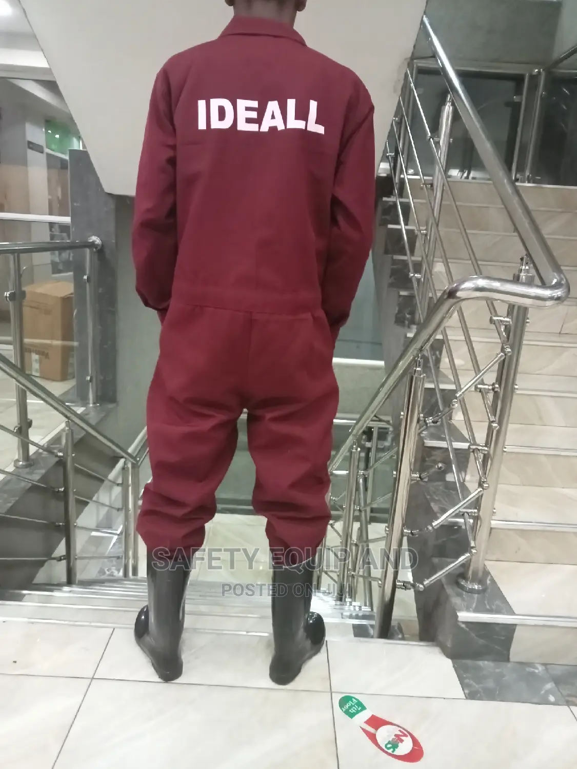 Maroon Plain Overalls