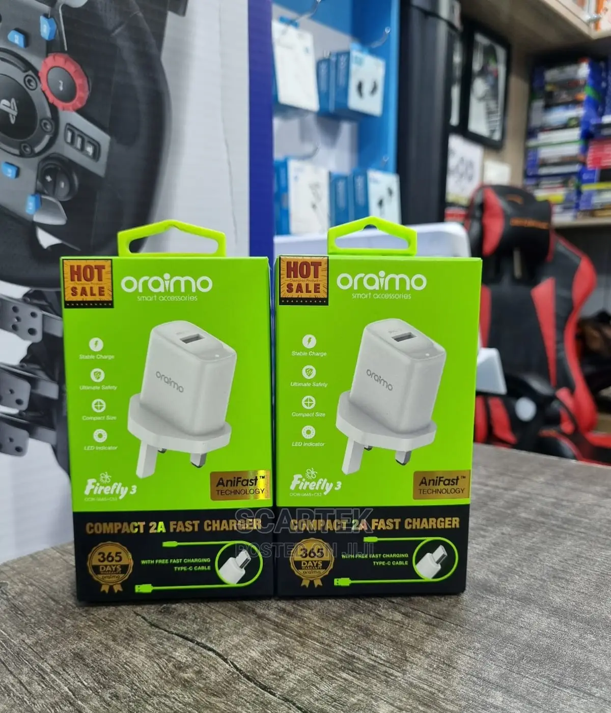 Oraimo Firefly 3 Compact 2A Fast Charger for Type C Cable