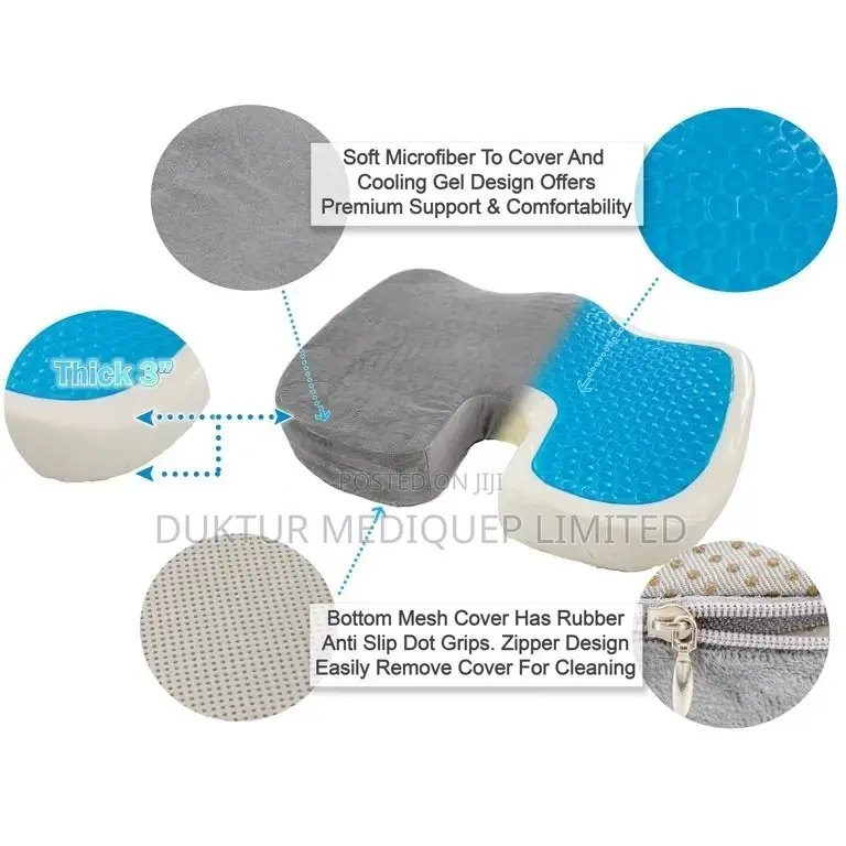 Memory Foam Gel Seat Orthopedic Contour Coccyx Cushion