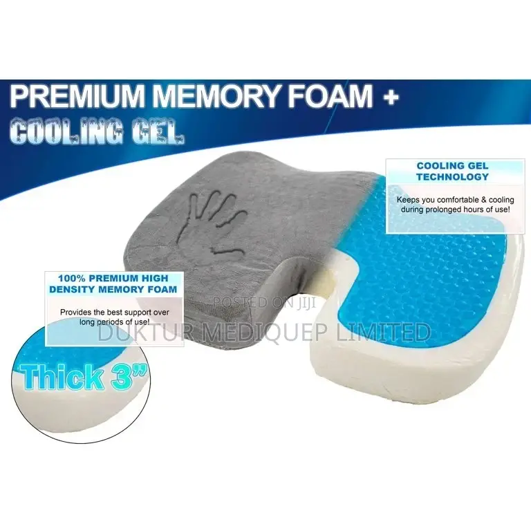 Memory Foam Gel Seat Orthopedic Contour Coccyx Cushion