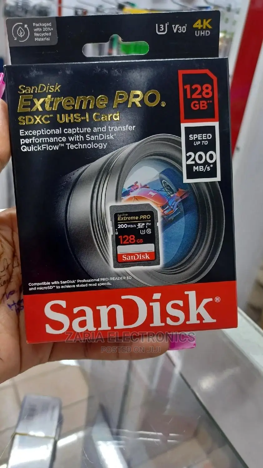 128gb Extreme Pro Sd Card 200mbps/Sandisk