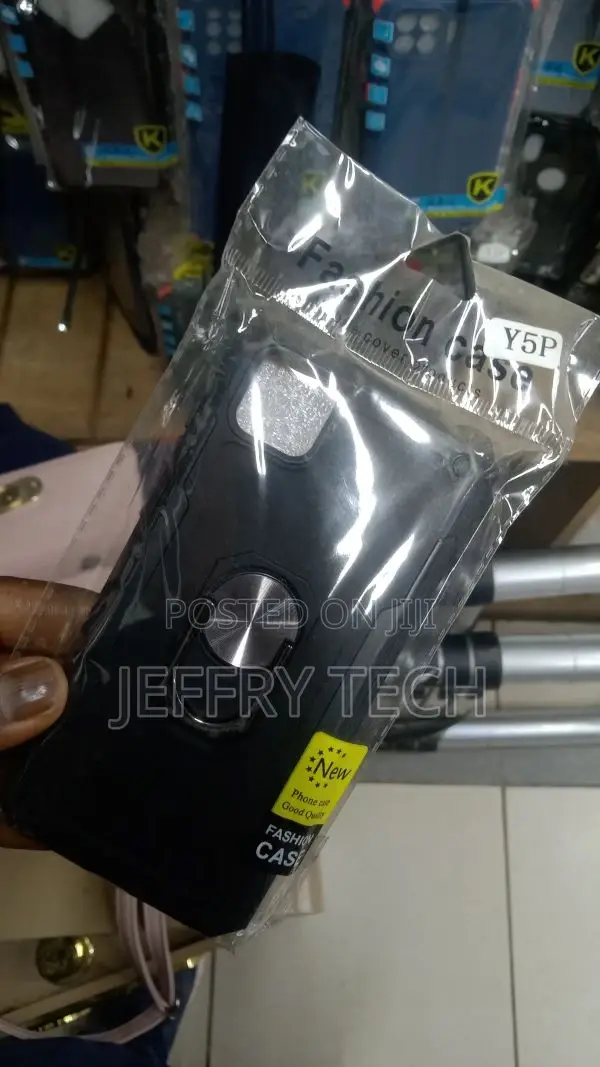 Huawei Y5P Case Cover, Shockproof Ring Holder Slim Armour To
