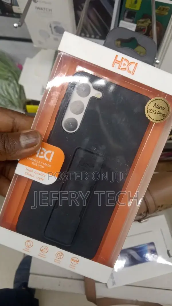 Galaxy S23 Plus Leather Strap Holder Protective Back Case