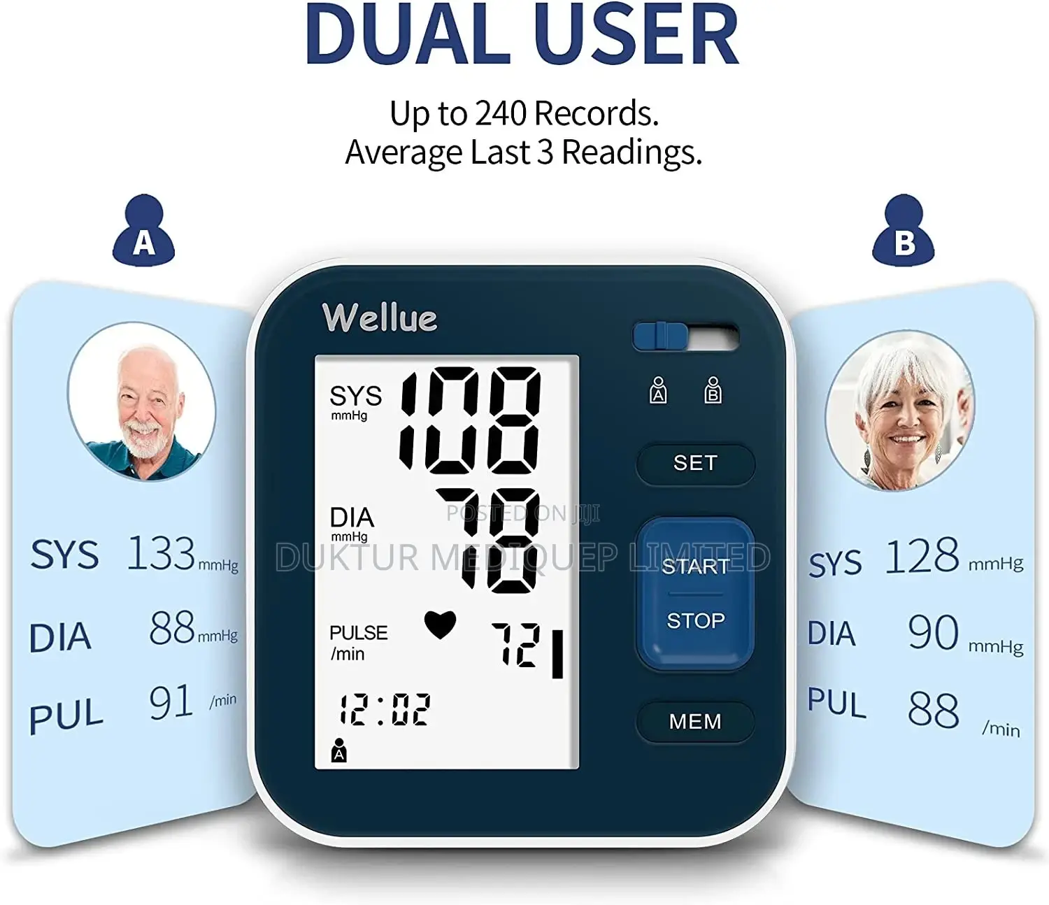 Upper Arm BP Monitor With Smart App, Dual User 240 Memory