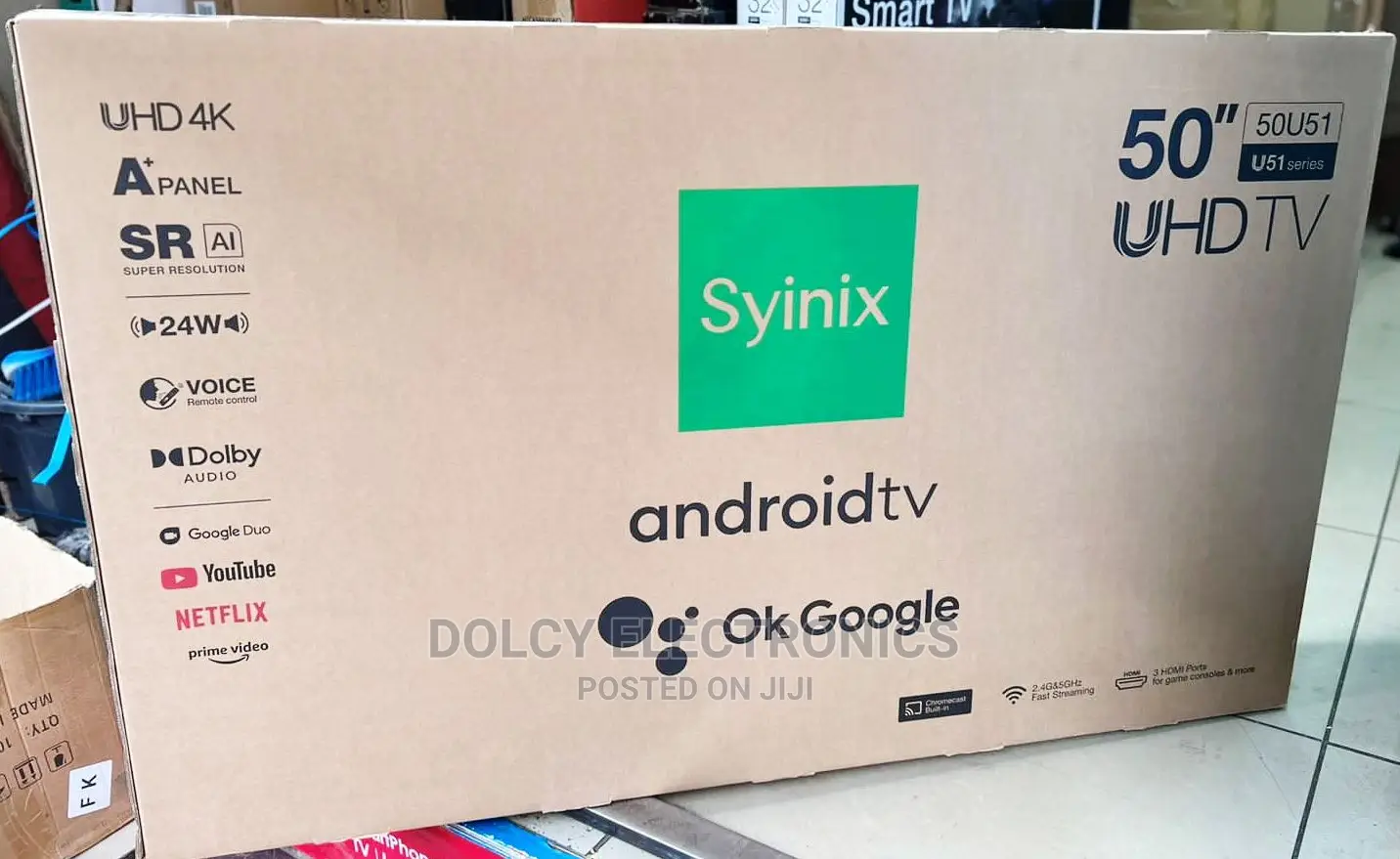 Syinix 50 Inch UHD Android Chromecast TV