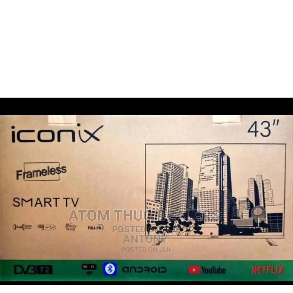 Iconix 43" Smart Android Frameless Tv With Bluetooth