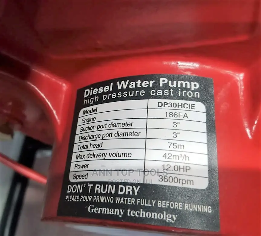 Girasol 12hp 75m Deisel Water Pump