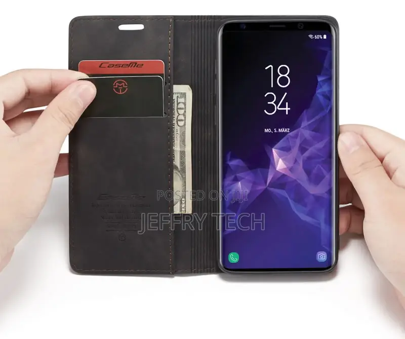 Samsung Galaxy S9 Plus Anti-Fall Retro Leather Wallet Case B