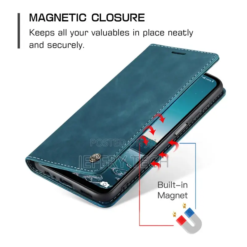 Samsung Galaxy M33 5G Retro Flip Leather Wallet Case Blue