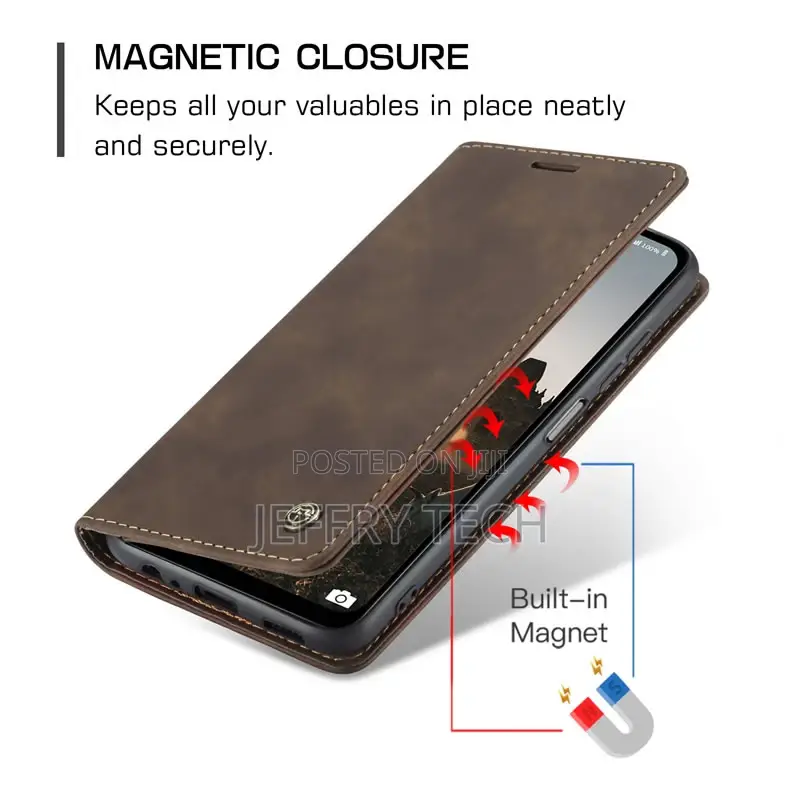 Samsung Galaxy M33 5G Retro Flip Leather Wallet Case Coffee