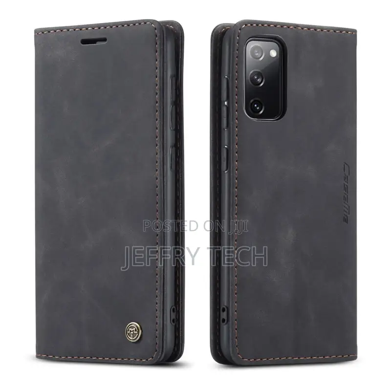 Samsung Galaxy S20 FE Retro Flip Leather Wallet Case Black
