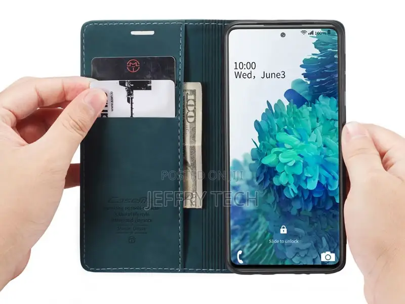 Samsung Galaxy S20 FE Retro Flip Leather Wallet Case Blue