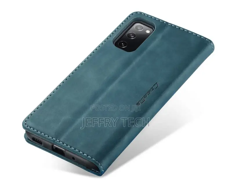Samsung Galaxy S20 FE Retro Flip Leather Wallet Case Blue