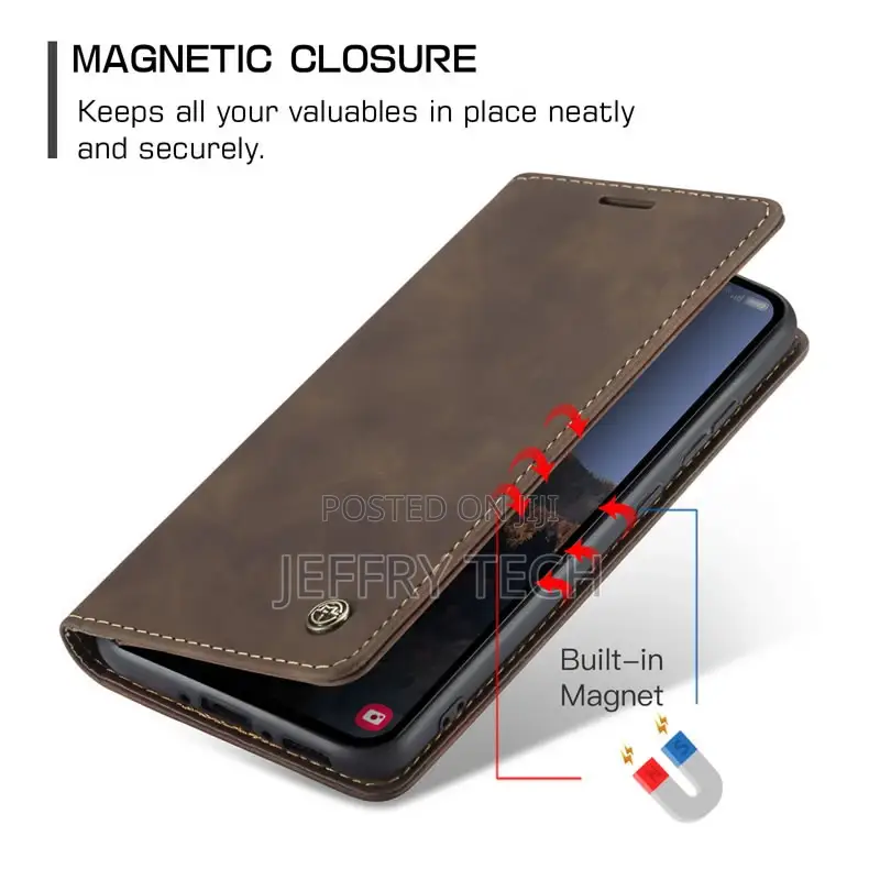 Samsung Galaxy A54 5G Retro Flip Leather Wallet Case Coffee