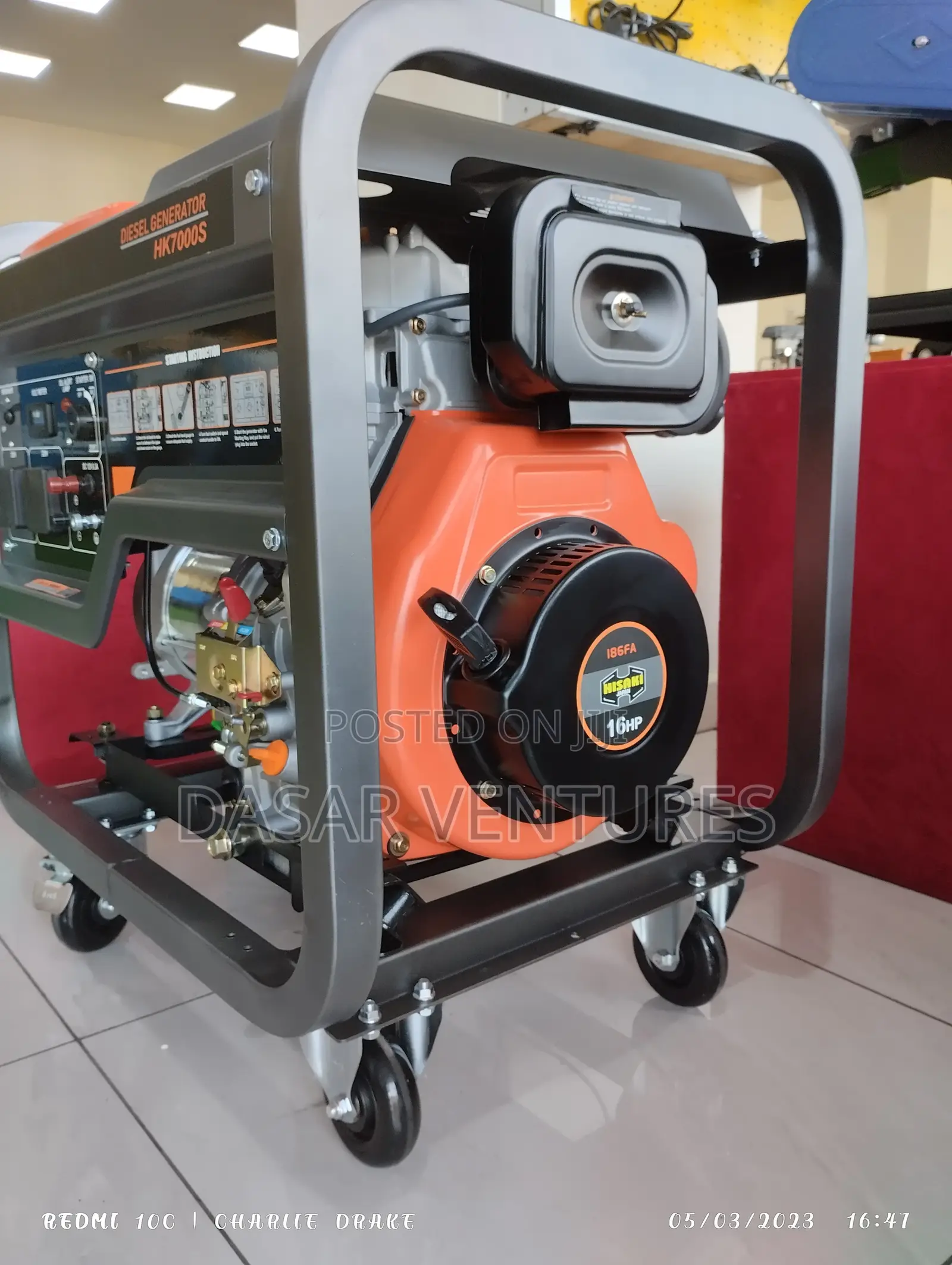 Hisaki Generator Welder 7kva and 190 Amps