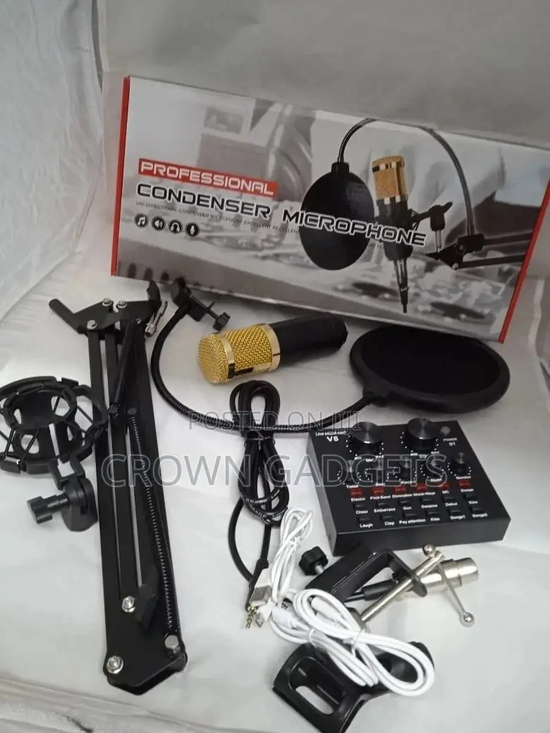 Bm800condenser Microphone Set +V8 Sound Card