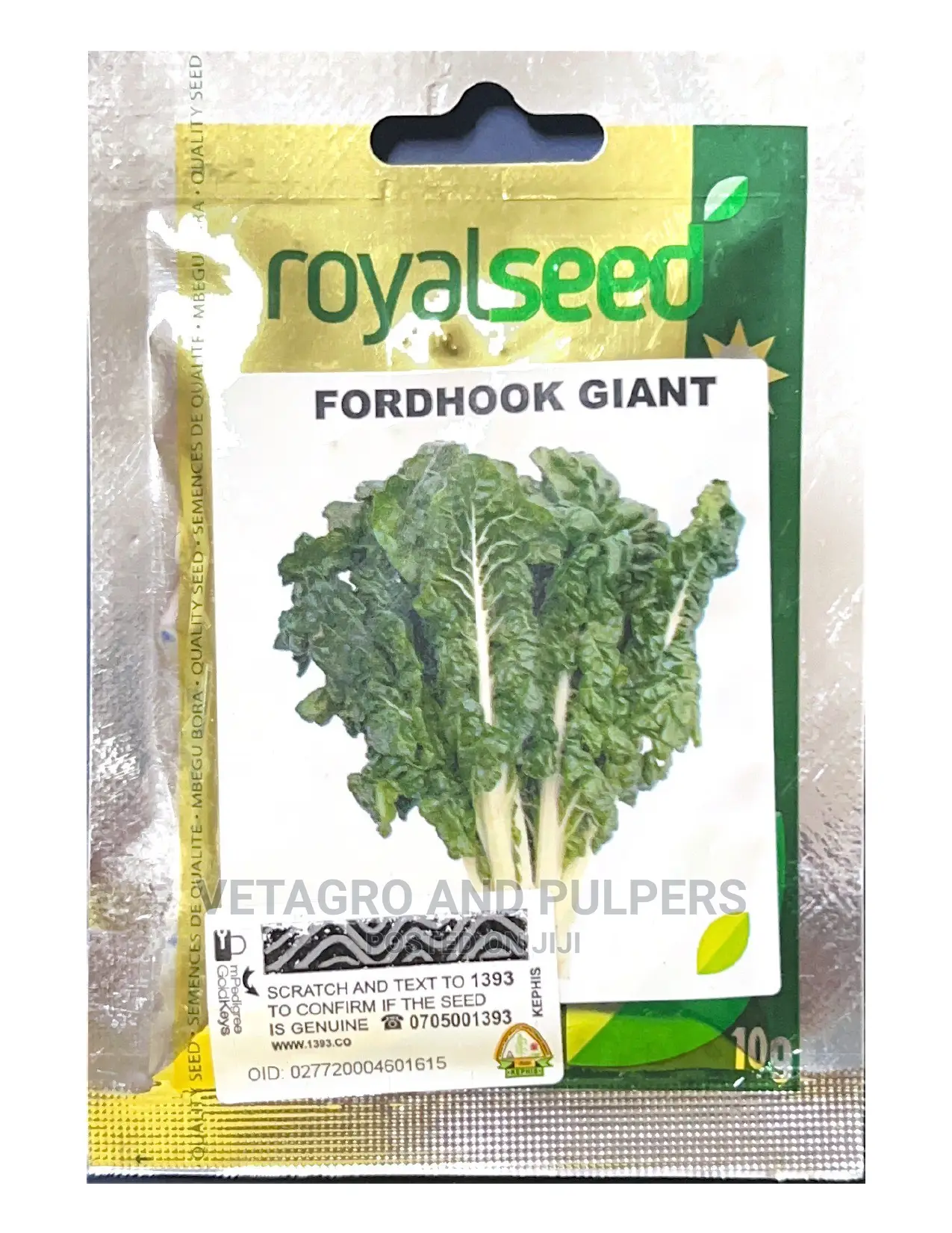Royal Swiss Chard Fordhook Giant Spinach Seeds