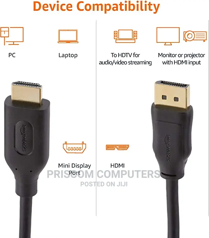 Display Port to HDMI Cable Converter (DP to HDMI) - 1080PX