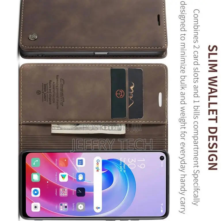 OPPO A96 4G Retro Flip Leather Wallet Case Coffee