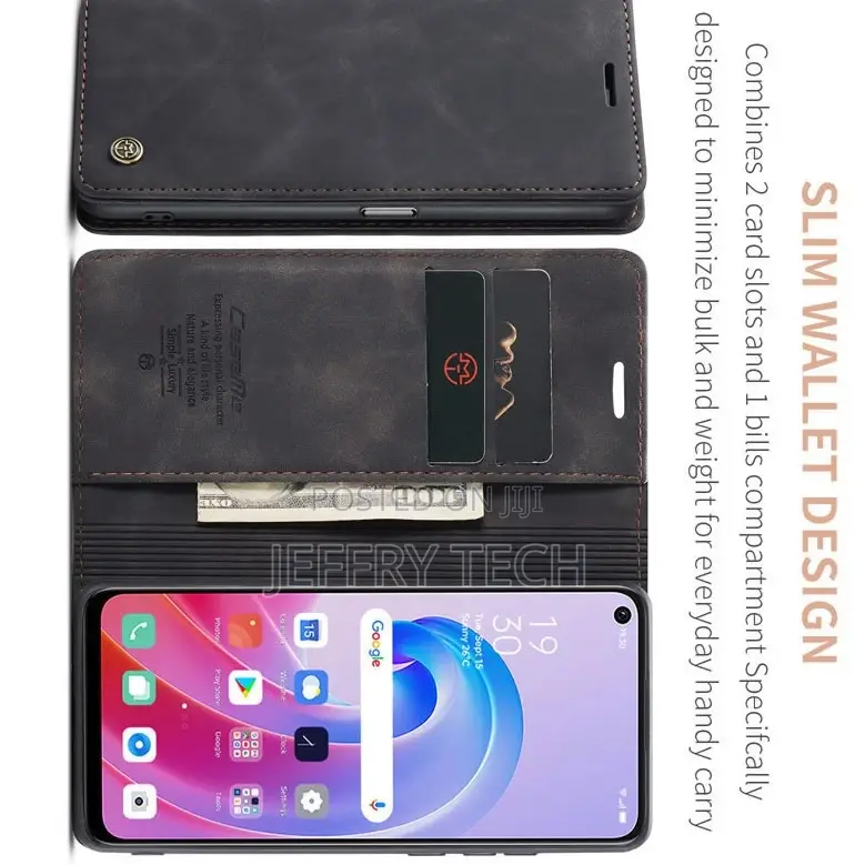 OPPO A96 4G Retro Flip Leather Wallet Case Black