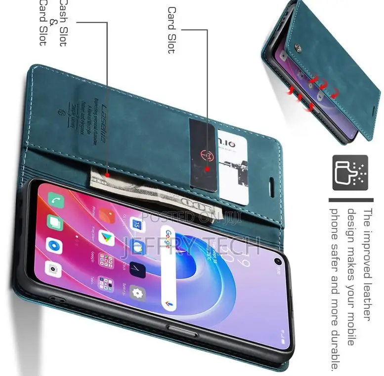 OPPO A76 4G Retro Flip Leather Wallet Case Blue