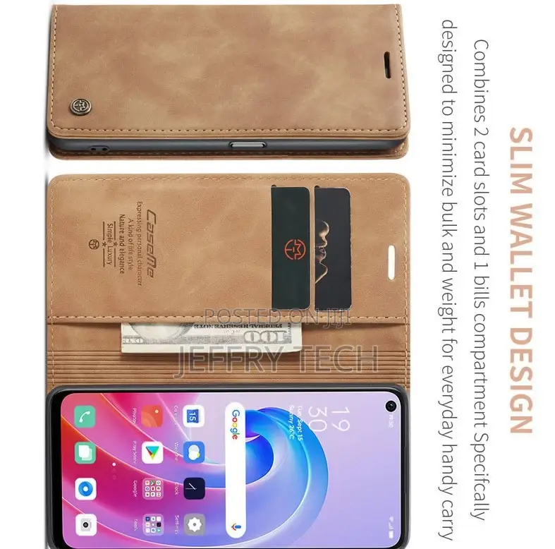 OPPO A76 4G Retro Flip Leather Wallet Case Brown
